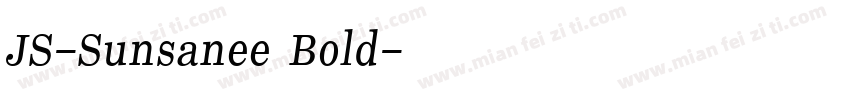 JS-Sunsanee Bold字体转换